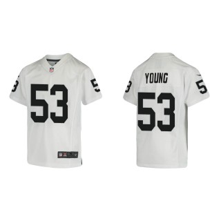Youth Las Vegas Raiders Kenny Young White Game Jersey
