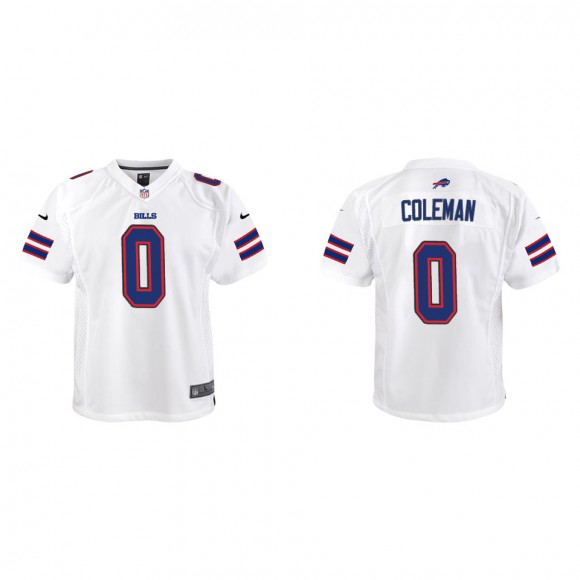 Youth Bills Keon Coleman White Game Jersey