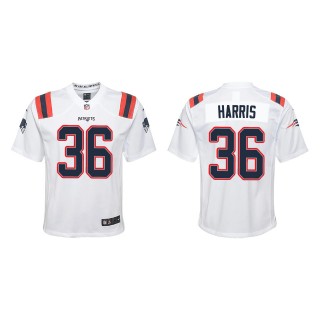 Youth New England Patriots Kevin Harris White Game Jersey