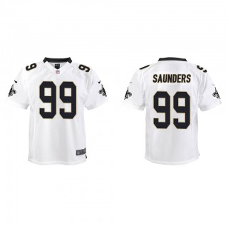 Youth Khalen Saunders White Game Jersey
