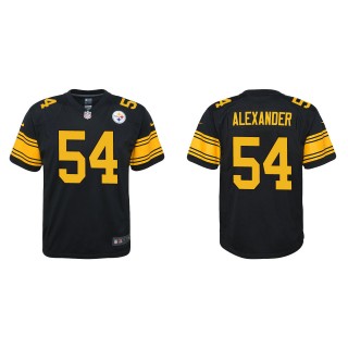 Youth Steelers Kwon Alexander Black Alternate Game Jersey
