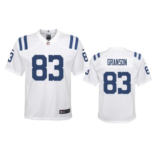 Youth Colts Kylen Granson White Game Jersey