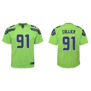 Youth L.J. Collier Seattle Seahawks Green Alternate Game Jersey