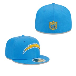 Youth Los Angeles Chargers Powder Blue Main Fitted Hat