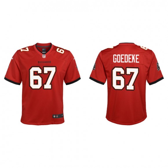 Youth Buccaneers Luke Goedeke Red 2022 NFL Draft Game Jersey