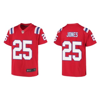 Youth New England Patriots Marcus Jones Red Game Jersey