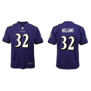 Youth Ravens Marcus Williams Purple Game Jersey