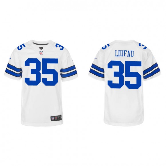 Youth Cowboys Marist Liufau White Game Jersey