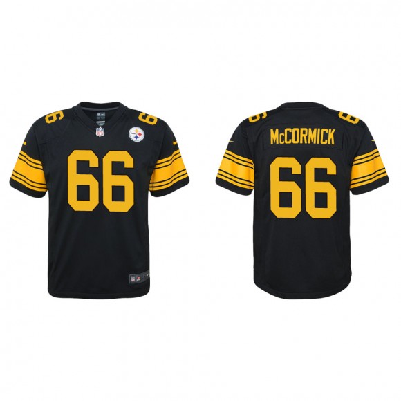 Youth Steelers Mason McCormick Black Alternate Game Jersey