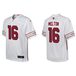 Youth Cardinals Max Melton White Game Jersey
