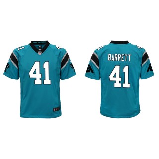 Youth Panthers Michael Barrett Blue Game Jersey