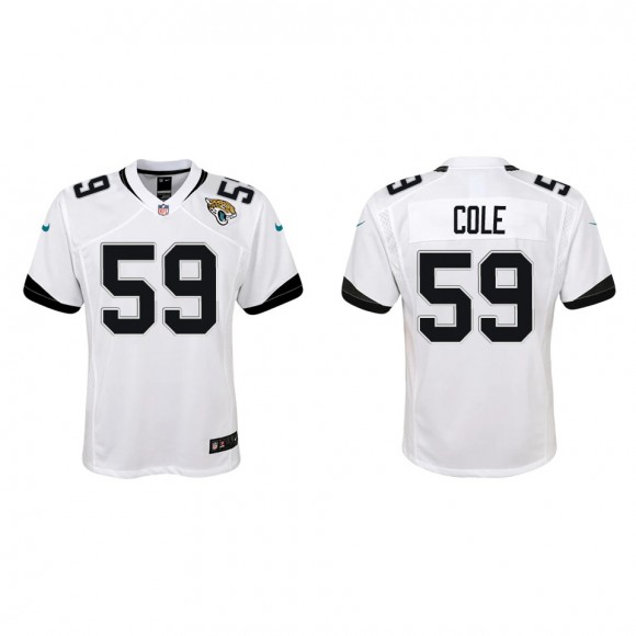 Youth Jaguars Myles Cole White Game Jersey