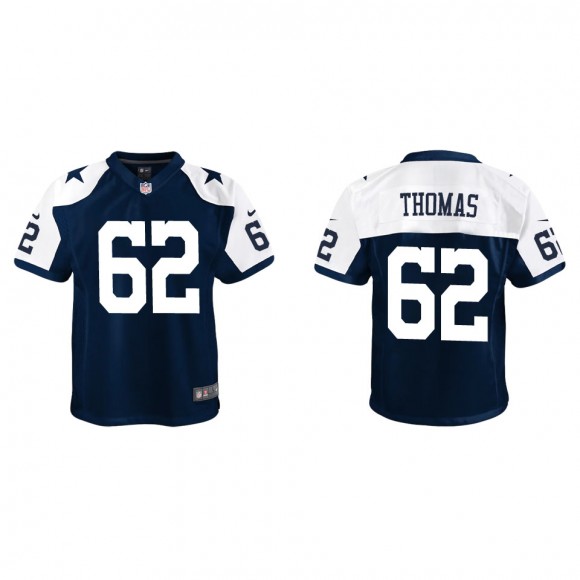 Youth Cowboys Nathan Thomas Navy Alternate Game Jersey