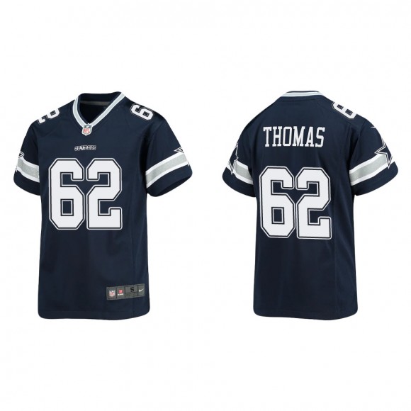 Youth Cowboys Nathan Thomas Navy Game Jersey