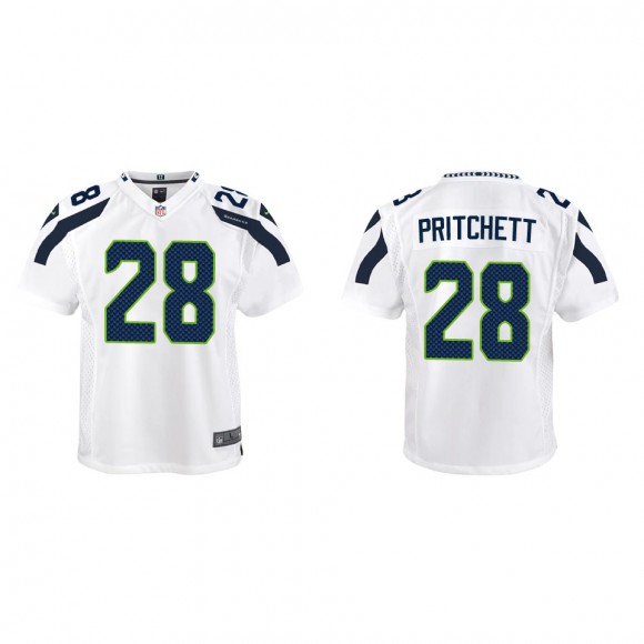 Youth Seahawks Nehemiah Pritchett White Game Jersey