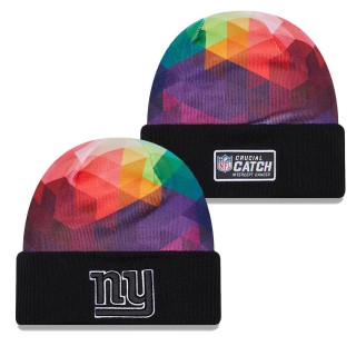Youth New York Giants Black 2023 NFL Crucial Catch Cuffed Knit Hat
