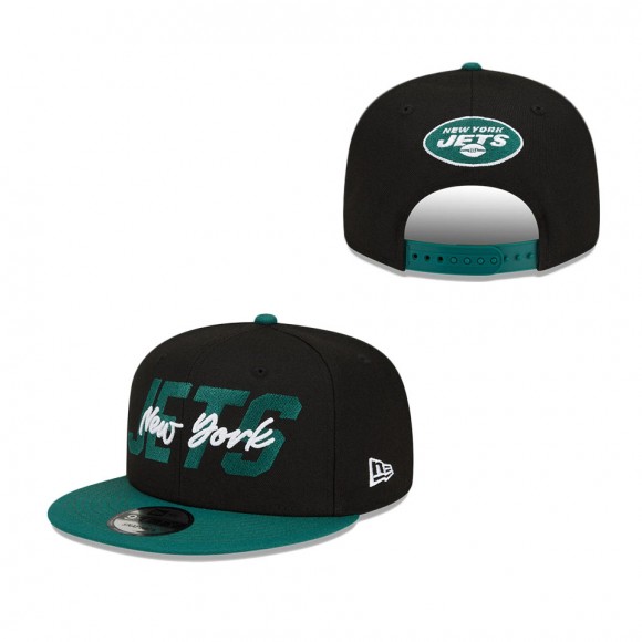 Youth New York Jets Black Green 2022 NFL Draft 9FIFTY Snapback Hat