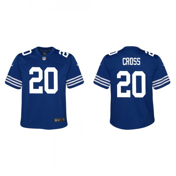 Youth Colts Nick Cross Royal 2022 NFL Draft Alternate Game Jersey