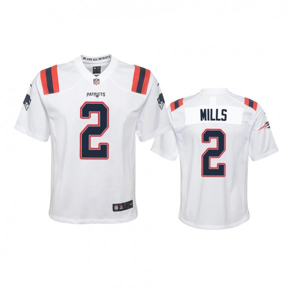 Youth Patriots Jalen Mills White Game Jersey