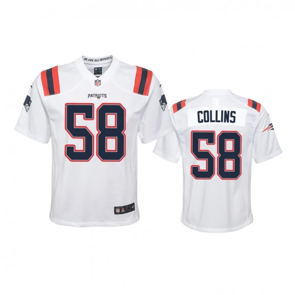 Youth Patriots Jamie Collins White Game Jersey