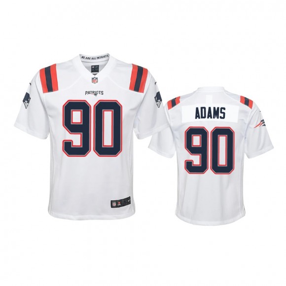 Youth Patriots Montravius Adams White Game Jersey