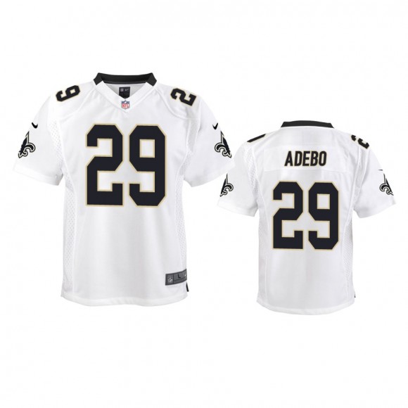 Youth Saints Paulson Adebo White Game Jersey