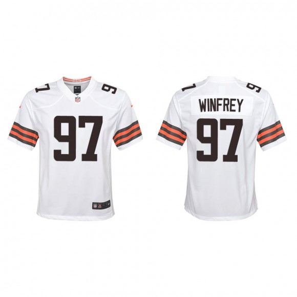 Youth Browns Perrion Winfrey White Game Jersey