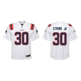 Youth Patriots Pierre Strong Jr. White 2022 NFL Draft Game Jersey