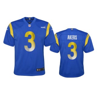 Youth Rams Cam Akers Royal Game Jersey