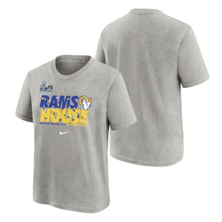 Youth Los Angeles Rams Gray Super Bowl LVI Champions Confetti T-Shirt