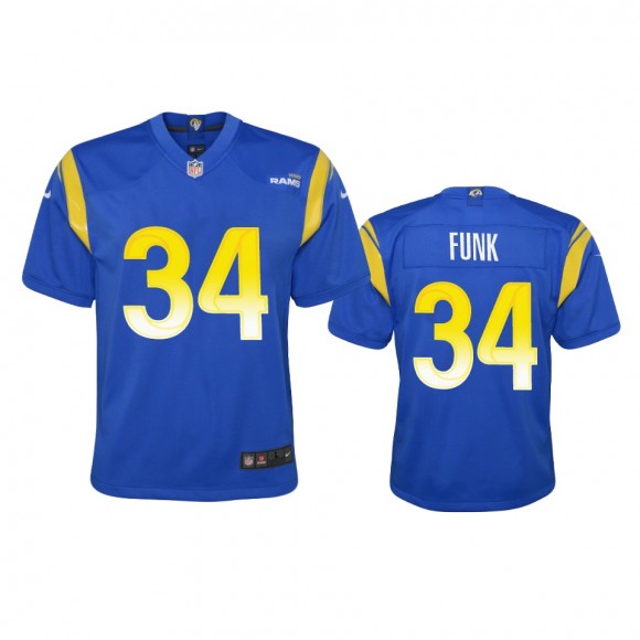 Youth Rams Jake Funk Royal Game Jersey