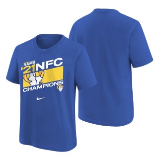 Youth Los Angeles Rams Royal 2021 NFC Champions Iconic T-Shirt