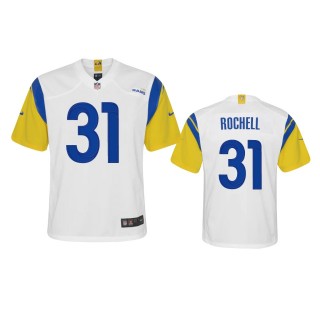 Youth Rams Robert Rochell White Alternate Game Jersey