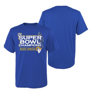 Youth Los Angeles Rams Royal Super Bowl LVI Champions Parade T-Shirt