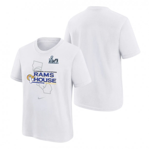 Youth Los Angeles Rams White Super Bowl LVI Champions Hometown T-Shirt