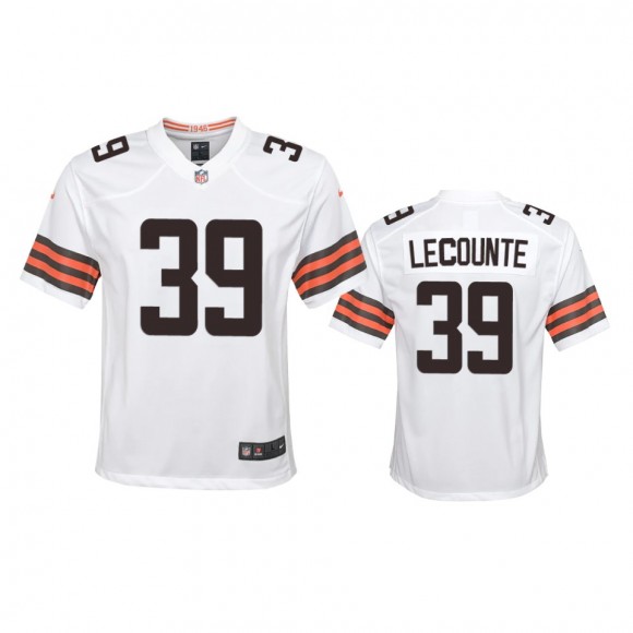 Youth Browns Richard LeCounte White Game Jersey