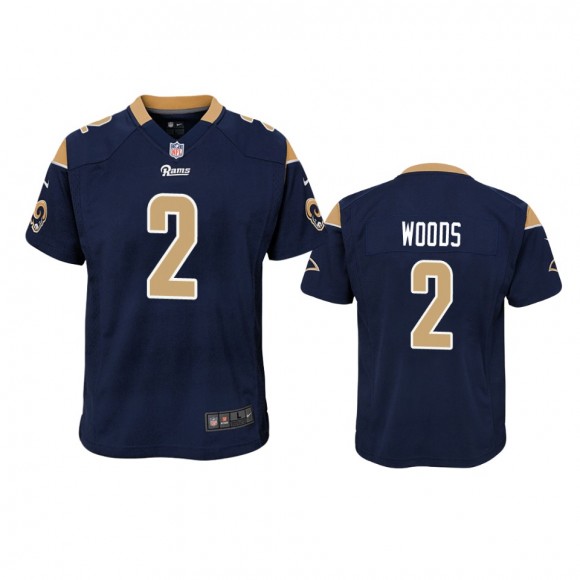 Youth Rams Robert Woods Navy Game Jersey