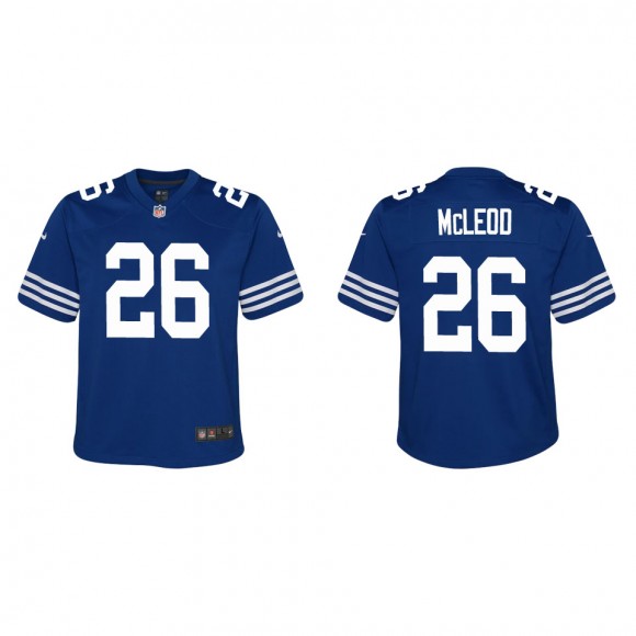 Youth Indianapolis Colts Rodney McLeod Royal Alternate Game Jersey