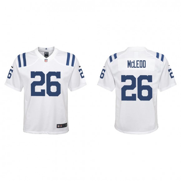 Youth Indianapolis Colts Rodney McLeod White Game Jersey
