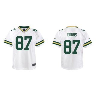 Youth Packers Romeo Doubs White Game Jersey