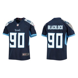 Youth Titans Ross Blacklock Navy Game Jersey