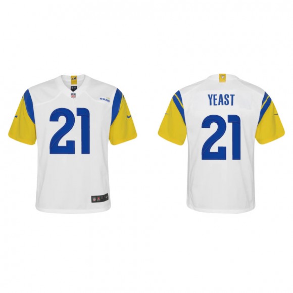 Youth Los Angeles Rams Russ Yeast White Alternate Game Jersey