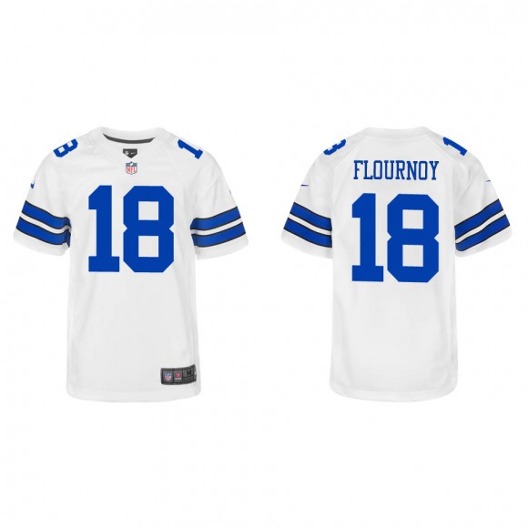 Youth Cowboys Ryan Flournoy White Game Jersey