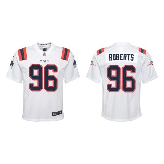 Youth New England Patriots Sam Roberts White Game Jersey