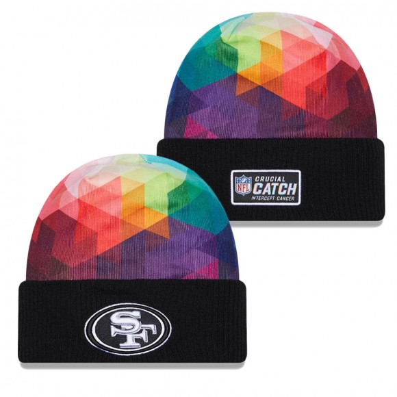 Youth San Francisco 49ers Black 2023 NFL Crucial Catch Cuffed Knit Hat