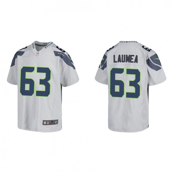 Youth Seahawks Sataoa Laumea Gray Game Jersey