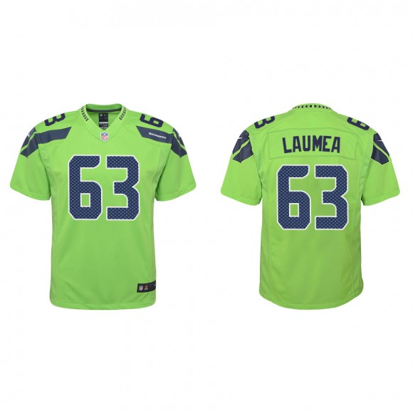 Youth Seahawks Sataoa Laumea Green Alternate Game Jersey