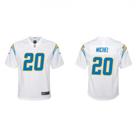 Youth Los Angeles Chargers Sony Michel White Game Jersey
