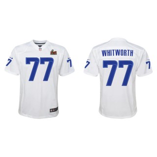 Youth Andrew Whitworth Rams White Super Bowl LVI Game Fashion Jersey