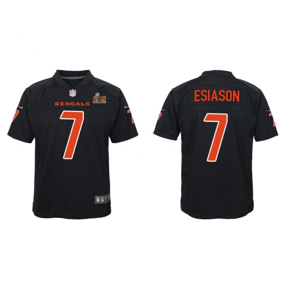 Youth Boomer Esiason Bengals Black Super Bowl LVI Game Fashion Jersey